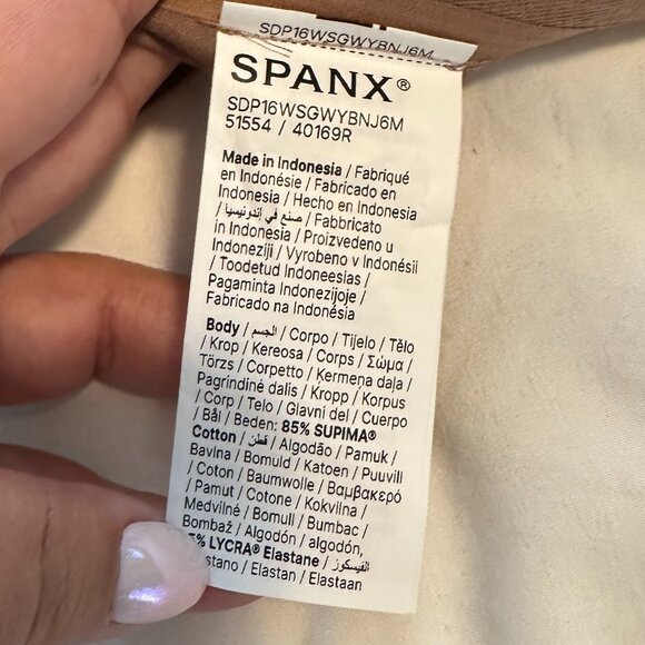 SPANXsupersmooth Undie-tectable Supima Cotton Tanga in Cafe Au Lait 1X NEW - Picture 7 of 8